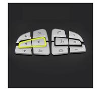 Pulsante Controllo Volante Per Benz Per GLC X253 W205 Per CLA Per GLA A Adesivi Per Volante Per Lo Styling Dell'auto(Arrow Model-Silver)