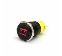 Pulsante Corno momentaneo 16 mm 12V Interruttore metallo Auto LED Impermeabile