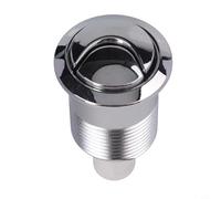 Pulsante cromato per cassetta WC Siamp 45 Dual Flush Costruzione ABS 85x48mm Design Rotondo Compatibile con 45 & 34455009
