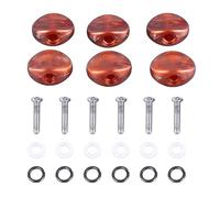 Pulsante del tasto Sortosellamento da 6 pezzi Tuners Guitar Tuners Macchina Pulsante di sostituzione della testa del pulsante Macchina manico Macchina Duratura Pulsante PEG di (Marrone)