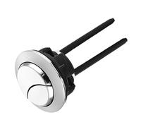 Pulsante del WC, 1 pulsante di scarico for WC a doppia pressione, for in argento da 46 mm, forma rotonda, accessori for il bagno