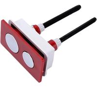 Pulsante del WC, Pulsante for serbatoio 'acqua del WC 1 pz. 85X46mm doppio rosso rettangolare, accessori