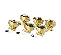 Pulsante della Testa della Macchina per Chitarra Forma Squisita della Coda di Pesce Testa Comoda per Accordatura in Metallo, 6 Pezzi (Oro)