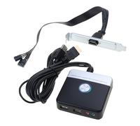 Pulsante di accensione da tavolo esterno facile da installare con doppia porta USB Cavo lungo 110 cm per PC Case USB Hub di estensione