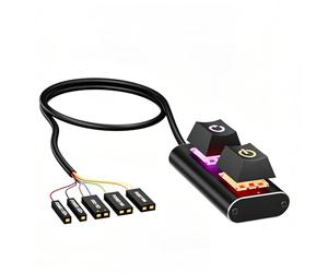 Pulsante Di Accensione PC Esterno - Parti Di Ricambio Meccaniche Esterne LED RGB, Custodia Per PC Host Computer | Per La Scheda Madre, L'ufficio, La Casa, I Giochi, La Programmazione, Gli Uomini E Le