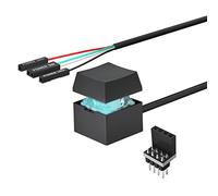 Pulsante di accensione PC PC PC Interruttore di alimentazione del computer - Tasto meccanico Keyclick Esterno Desktop Computer Accensione Off LED Interruttore di alimentazione Pulsante Estensione per Scheda Madre Avvio