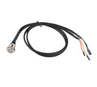 Pulsante di Accensione per Computer Desktop con Cavo, Pulsante Metallico LED in Lega di Alluminio Nichelato, Luce Blu o Rossa, per Chassis JMK9 e (luce LED blu)