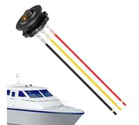 Pulsante di accensione/spegnimento 12 V | Pulsante di commutazione a 3 pin - Interruttore a LED rosso 12 V con cavo pre-cablato per foro di foratura da 28 mm