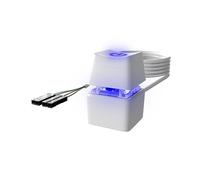 Pulsante di Alimentazione per PC Esterno Bianco, Chiave Meccanica Interruttore Blu Retroilluminato Plug And Play Pulsante di Alimentazione per PC per Computer da Gioco da Ufficio