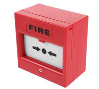 Pulsante di Allarme Manuale per Sicurezza Antincendio in Plastica Rosso | Gestione Emergenze, Cablaggio Plug And Play, per Scuole, Pannelli Allarme e Accessi