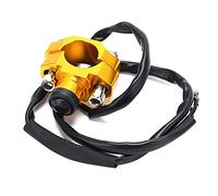 Pulsante di arresto del motore, interruttore di arresto per moto stabile in lega di alluminio CNC oro per quad per scooter per motocicli