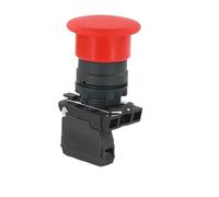 Pulsante di arresto di emergenza impermeabile - Design a forma di fungo con rilascio a scatto - Compatibile con la serie XB5(Black,2NC)