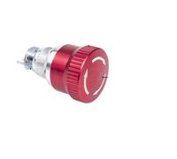 Pulsante di arresto di emergenza in metallo da 16/19/22 mm, interruttore in acciaio inox, testa a fungo antiscivolo e impermeabile, rotazione reset(Only Socket,2NO 2NC_16MM)