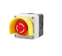 Pulsante di arresto di emergenza, Pulsante di arresto di emergenza DPST a fungo 1 NO 1 NC AC 660 V 10 A Guscio di plastica rosso 78 x 72 x 64 mm 1 pz(Sgv80f4b)