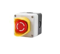 Pulsante di arresto di emergenza, Pulsante di arresto di emergenza DPST a fungo 1 NO 1 NC AC 660 V 10 A Guscio di plastica rosso 78 x 72 x 64 mm 1 pz(Sgv65f1b)