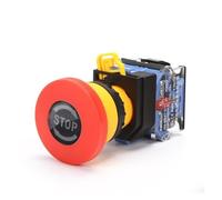 Pulsante di arresto, Testa a fungo autobloccante 22 mm LA38A-11ZS 1NO 1NC rosso(La38a 11zs Stop,2NC)