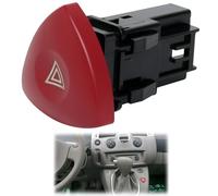 Pulsante di Avvertenza Interruttore Luci di Emergenza, Interruttore della luce di avvertimento, Interruttore di Emergenza, per Espace MK4 Laguna MK2 Trafic Vel Vivaro, 8200442724