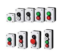 Pulsante di avviamento e arresto autosigillante, interruttore di arresto di emergenza, scatola di controllo industriale con simbolo della freccia, 1 pz.(2 self reset)
