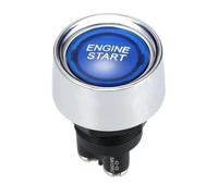 Pulsante di Avviamento Motore Auto 12v 24v Luce LED Blu | Montaggio a Pannello, ABS e Lega di Alluminio, Riarmo Automatico, per Veicoli e Cruscotto