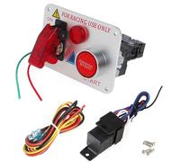 Pulsante di avviamento motore auto da corsa a LED rosso da 12 V, pannello interruttore di accensione a levetta