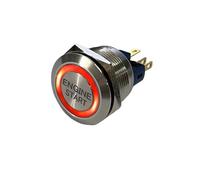 Pulsante di avviamento motore "ENGINE START" laser da 22 mm, 25 mm e 30 mm, anello illuminato momentaneo, 1 pezzo(9,25mm,LED Voltage 12-24V)