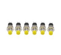 Pulsante Di Avvio 6 pezzi Pulsante rotondo 7 mm Interruttore a pulsante momentaneo autoripristinante ON OFF Rosso Giallo Verde Blu Nero Bianco(Yellow)