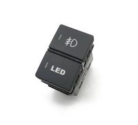 Pulsante Di Avvio Interruttore doppio per fari fendinebbia, accensione/specchietti riscaldati e musica, con filo, adatto per modello Honda(Fog light LED)