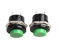Pulsante di avvio momentaneo in metallo, 12 V, 16 mm, per auto e barca, con grado di protezione IP67, impermeabile e resistente alla polvere (verde)