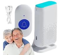 Pulsante di chiamata per assistente | Smart Call Bell luce LED ricaricabile | Buzzer con 4 livelli di volume, allarme per la vita per disabili, anziani, pazienti in gravidanza, infermieri domestici