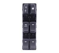 Pulsante di controllo del finestrino elettrico anteriore sinistro, nero, con luce blu, 93570-3S000, 1 pezzo