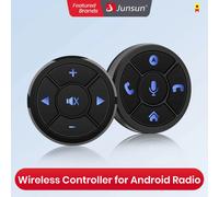 Pulsante di controllo del volante wireless universale per auto Junsun per autoradio Android Controller con 10 funzioni chiave con luce a LED