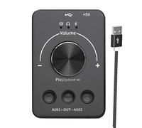 Pulsante di controllo del volume del PC - Lega di alluminio ABS USB 5.1 | Controller audio wireless multimediale | Pulsante di regolazione del volume del computer desktop per PC portatile Home Office
