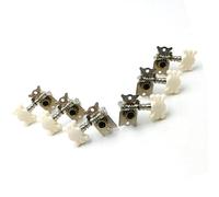 Pulsante Di Corda Per Chitarra In Legno Asta Di Corda Singola Testa Di Fiore Bianco Preciso Doppio Foro Colonna In Acciaio(6PC)