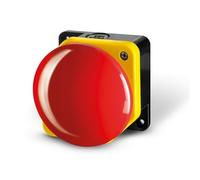 PULSANTE DI EMERGENZA NC ROSSO DIAMENTRO 90 AUTOMAZIONE CANCELLI GARAGE PORTE