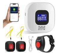 Pulsante di emergenza per anziani, braccialetto di emergenza WiFi per anziani, braccialetto di emergenza per pazienti e disabili, pulsante di allarme mobile