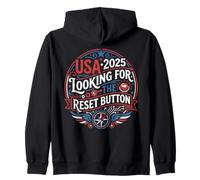 Pulsante di Reset USA 2025 Design American Patriot Felpa con Cappuccio