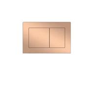 Pulsante di ricambio for cassetta di scarico WC, pannello di pressione, placca di scarico in acciaio inox spazzolato oro rosa, compatibile con Geberit Sigma.(Gold)