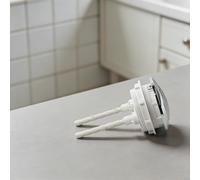 Pulsante di ricambio per serbatoio WC a doppio scarico, realizzato in materiale ABS, dimensioni per installazione con foro da 60 mm sulla maggior parte delle unità (1 pezzo)