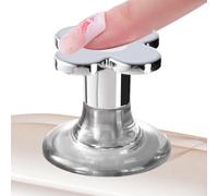 Pulsante di ricambio per serbatoio WC, a forma di , pulsante di ricambio per maniglia del cassetto, adesivo impermeabile, per bagno e casa