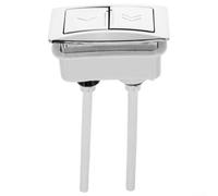 Pulsante di ricambio per serbatoio WC in ABS, 63 x 35 mm, bianco, a doppio scarico, per impianti idraulici del bagno