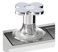 Pulsante di ricambio per WC, a forma di , pulsante di ricambio per maniglia del cassetto, adesivo impermeabile, per bagno e casa