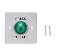 Pulsante di rilascio della porta Tipo in acciaio inossidabile Rotondo Push to Exit NO NC Interruttore COM Interno + Esterno per pannello di controllo accessi 12-24 V