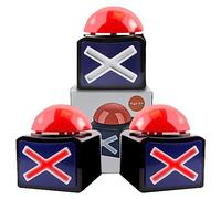 Pulsante di Risposta del cicalino del Gioco - Cicalino del Gioco con Luce e Suono di Allarme Trivia Quiz Got Talent Buzzer, Cicalini del Quiz per l'aula, Pulsante Rosso del cicalino(3 Pezzi)