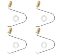 Pulsante di Sblocco per Tubo Scooter Ragazzo Ragazza, 4 Pezzi Argento | Blocco a Molla Doppia Sfera 0,5 e 0,6mm, Lega di Metallo, per Rialzo e Controllo Gioco