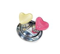 Pulsante di scarico del WC a forma di cuore multicolore, 4 pezzi for unghie lunghe(#3)