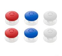 Pulsante di scarico del WC in plastica rotondo strumento di pressione per serbatoio facile installazione multiuso accessorio da bagno compatibile con vari meccanismi di scarico 6 pezzi
