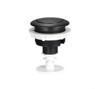 Pulsante di scarico in ABS per serbatoio WC, dimensioni 55 mm, compatibile con sistemi di lavaggio interni standard, pulsante singolo o pulsante con staffa (nero)