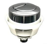 Pulsante di scarico per il risparmio idrico, Sostituzione pulsante di scarico lusso for cisterna nascosta, for azionamento tramite cavo, placcatura in ABS cromato, oro/nero/argento(Silver)