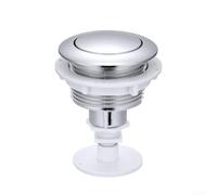 Pulsante di scarico per serbatoio WC brasiliano, scarico singolo con staffa, plastica ABS, argento, 65 x 55 x 38 mm (argento)