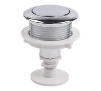 Pulsante di scarico per serbatoio WC, struttura in ABS, diametro 55 mm, compatibile con comuni tipi di valvole di scarico per serbatoi residenziali, staffa opzionale (argento)